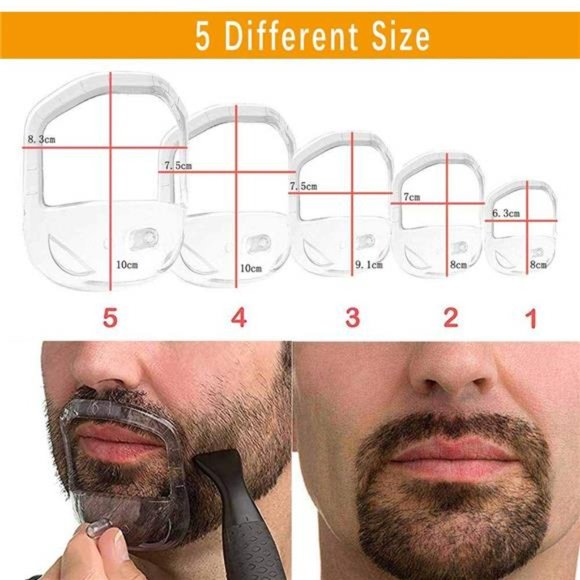 Beard Shaper Goatee Mustache Grooming Tool Face Hair Styling Template for Man - Picture 5 of 7